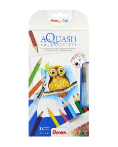 Pentel Set CB9-12 Aquarelpotloden met gratis Aquash Brush 