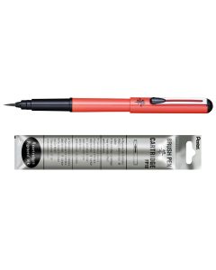 Pentel Pocketbrush GFKP Oranje behuizing zwarte inkt met Pentel FP10 navulpatronen