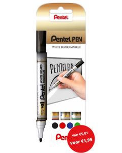 Pentel Whiteboard Marker Set MW85-4 Zw-Rd-Bl-Gr