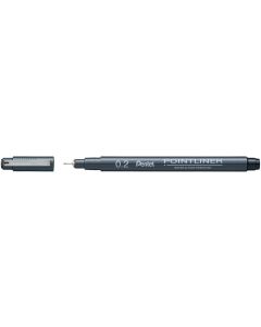 Pentel Fijnschrijver Pointliner S20P Zwart 0,2